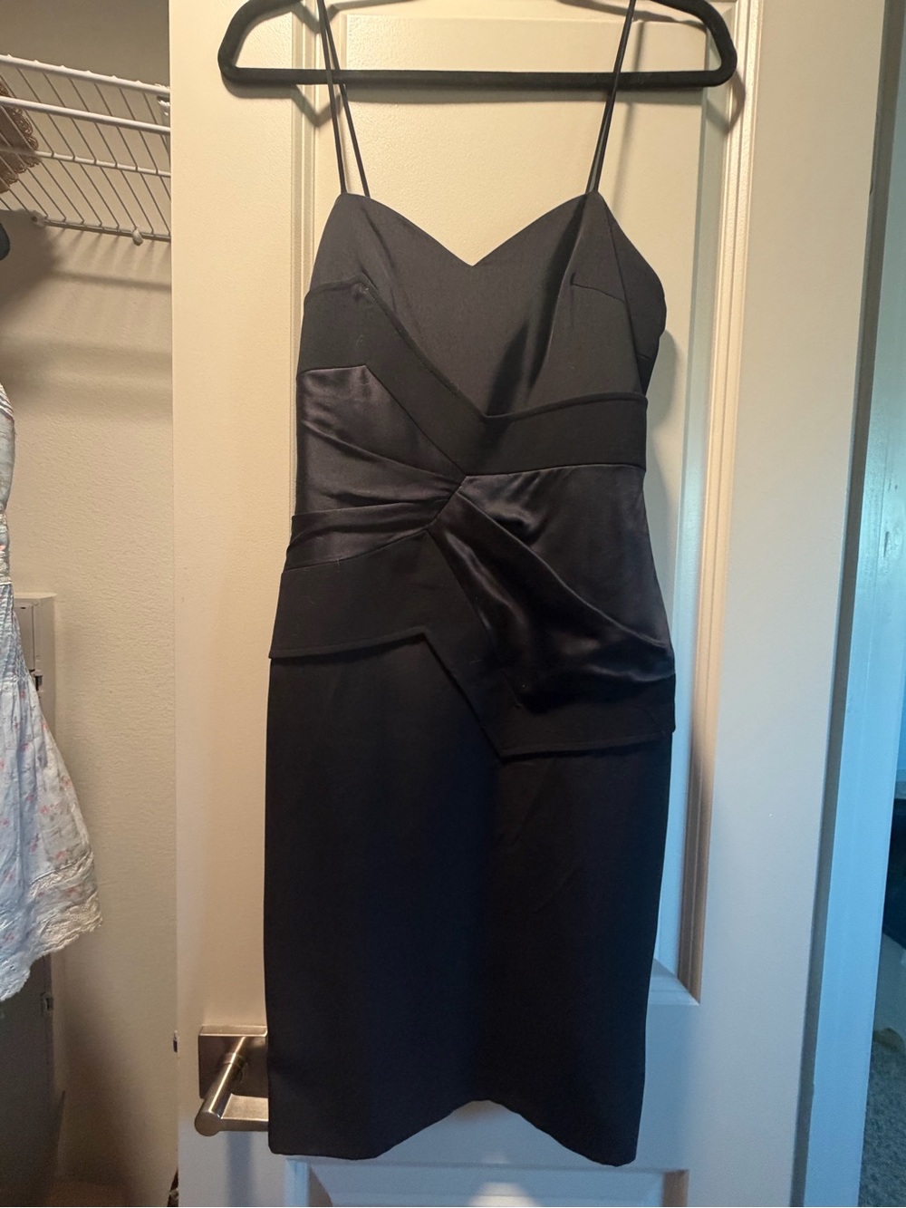 Prabal Gurung Black Silk & Wool Midi Dress